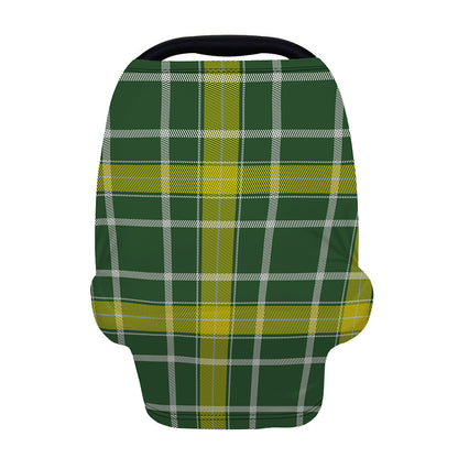Green And Yellow Stewart Tartan Print Baby Seat Cover