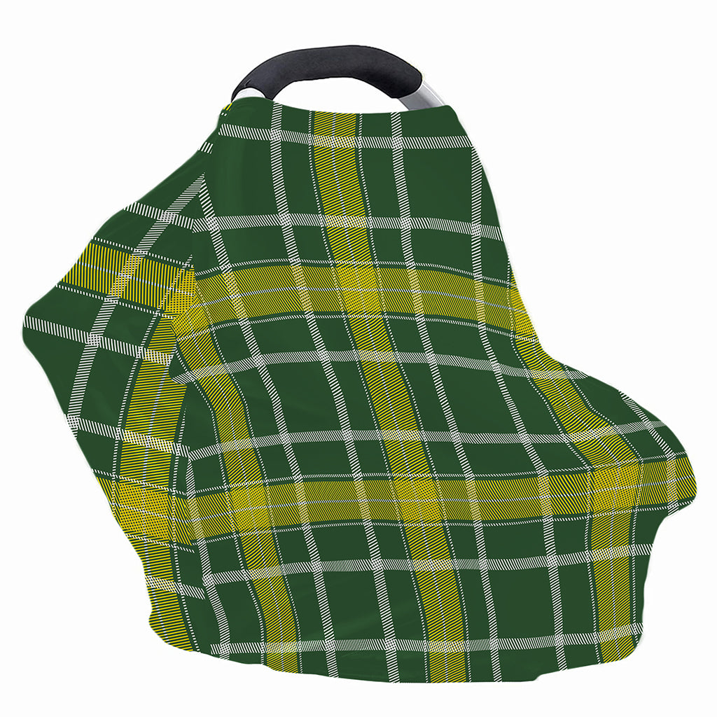 Green And Yellow Stewart Tartan Print Baby Seat Cover