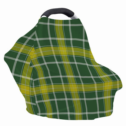 Green And Yellow Stewart Tartan Print Baby Seat Cover