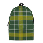 Green And Yellow Stewart Tartan Print Backpack