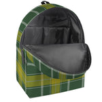 Green And Yellow Stewart Tartan Print Backpack