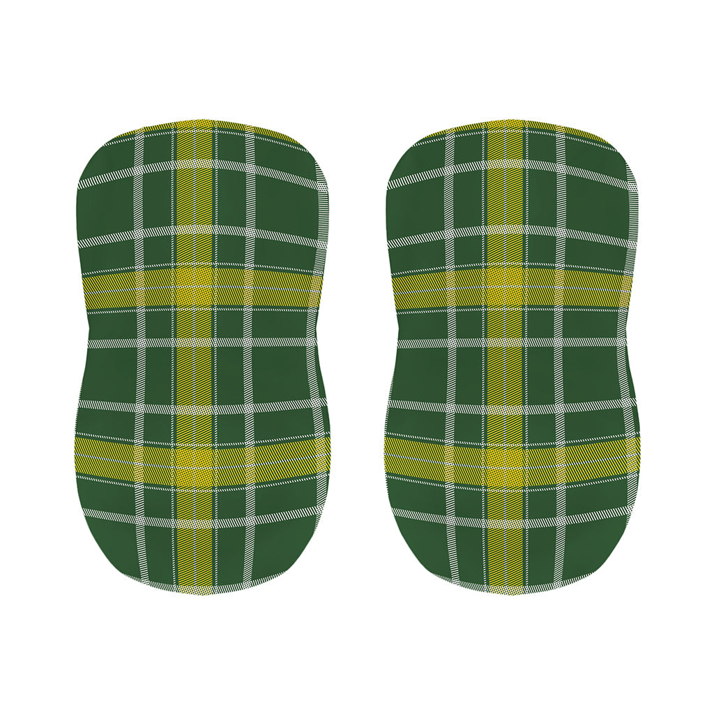Green And Yellow Stewart Tartan Print Bar Stool Covers