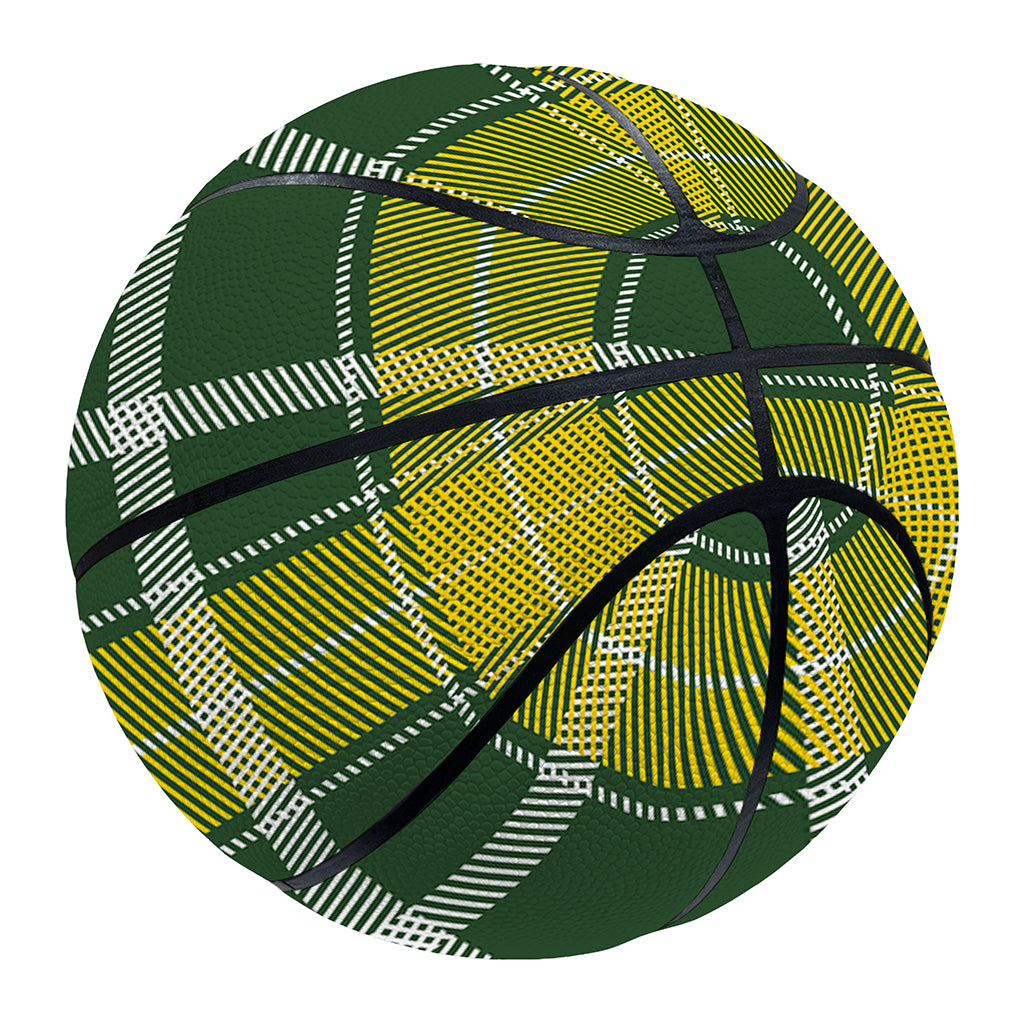Green And Yellow Stewart Tartan Print Basketball