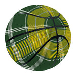 Green And Yellow Stewart Tartan Print Basketball