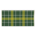 Green And Yellow Stewart Tartan Print Beach Towel