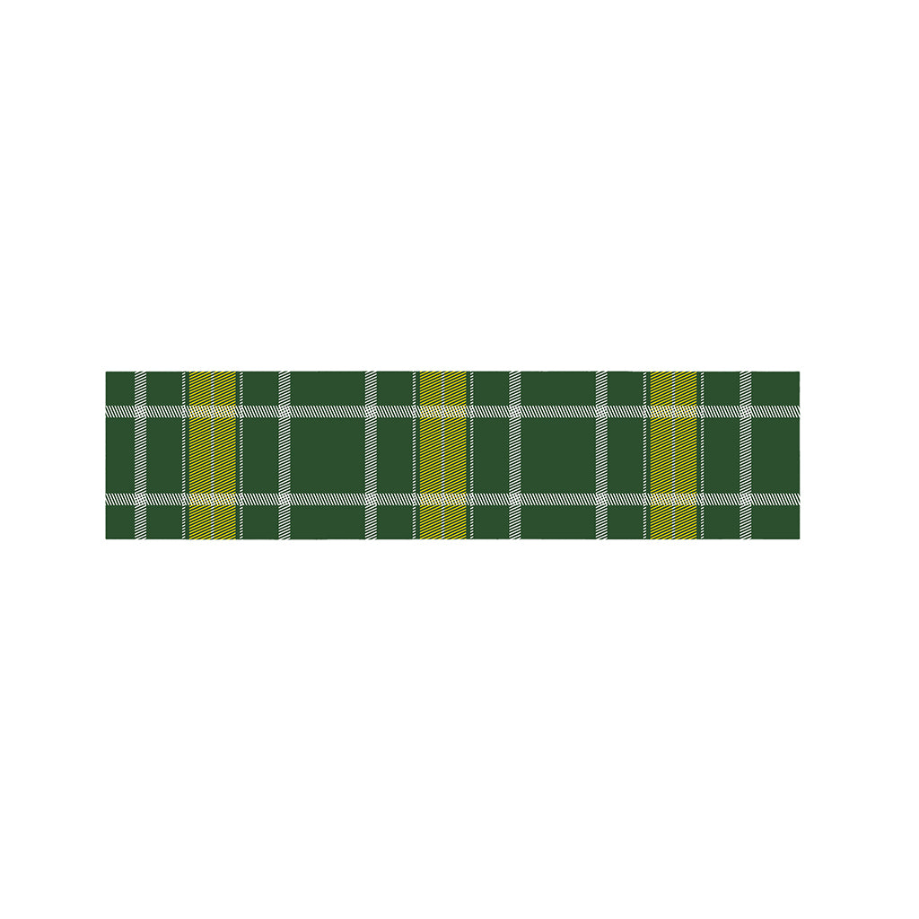 Green And Yellow Stewart Tartan Print Bed Runner