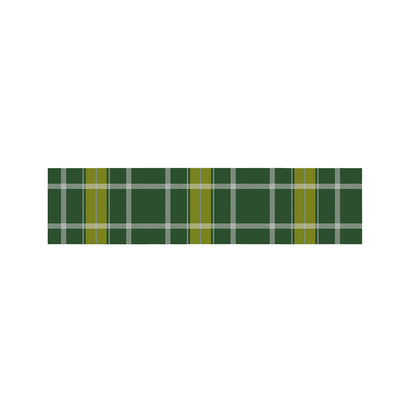 Green And Yellow Stewart Tartan Print Bed Runner