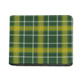 Green And Yellow Stewart Tartan Print Bifold Wallet