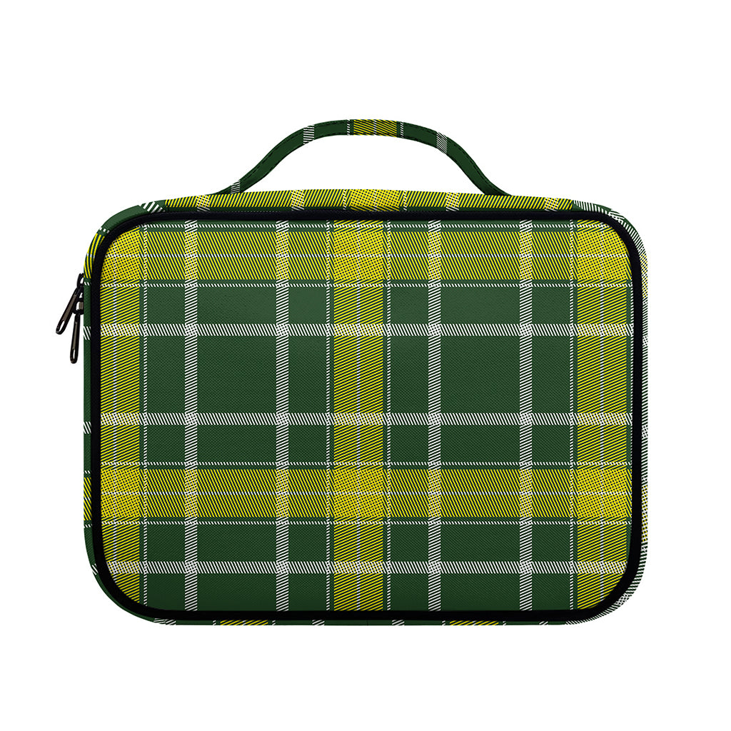 Green And Yellow Stewart Tartan Print Briefcase Bible Bag