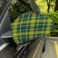 Green And Yellow Stewart Tartan Print Car Side Mirror Covers
