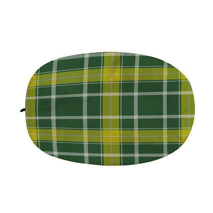 Green And Yellow Stewart Tartan Print Car Side Mirror Covers