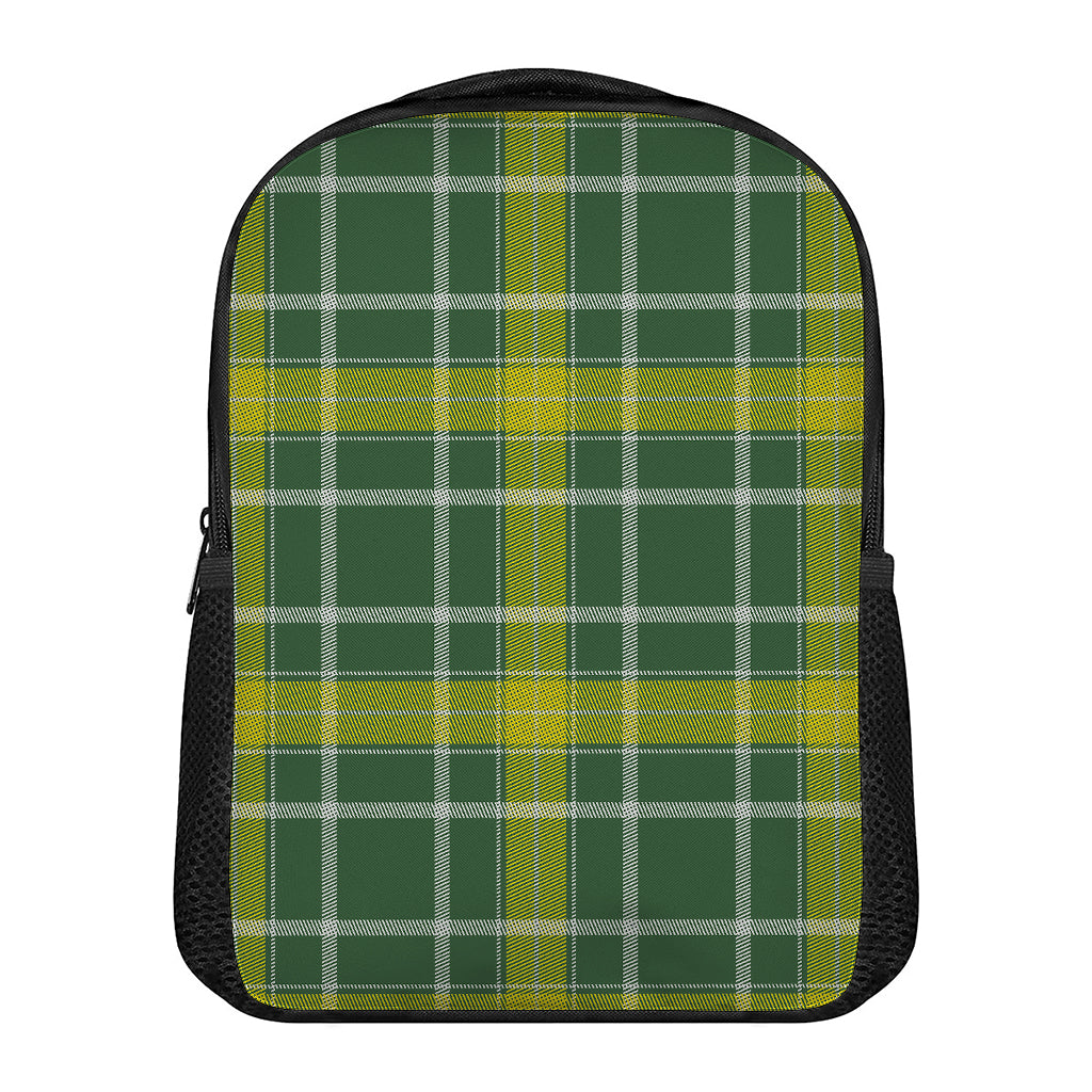 Green And Yellow Stewart Tartan Print Casual Backpack