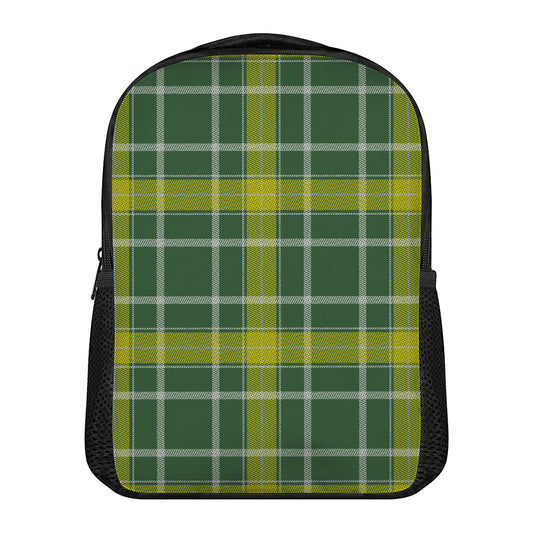 Green And Yellow Stewart Tartan Print Casual Backpack