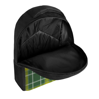 Green And Yellow Stewart Tartan Print Casual Backpack