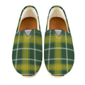 Green And Yellow Stewart Tartan Print Casual Shoes