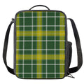 Green And Yellow Stewart Tartan Print Crossbody Lunch Bag