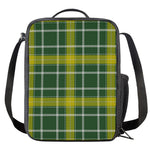 Green And Yellow Stewart Tartan Print Crossbody Lunch Bag