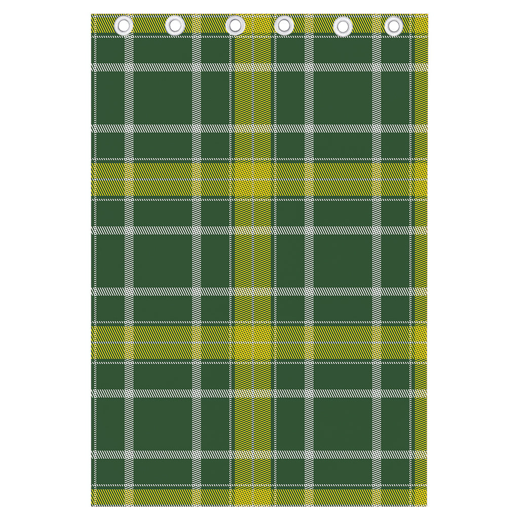 Green And Yellow Stewart Tartan Print Curtain