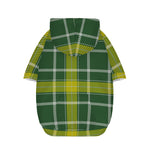 Green And Yellow Stewart Tartan Print Dog Zip Up Hoodie