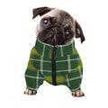 Green And Yellow Stewart Tartan Print Dog Zip Up Jacket