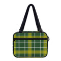 Green And Yellow Stewart Tartan Print Double Strap Bible Bag