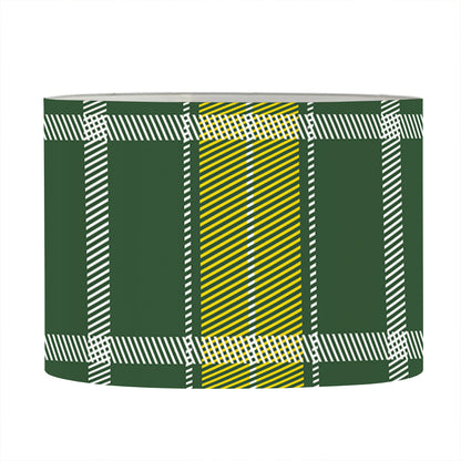 Green And Yellow Stewart Tartan Print Drum Lamp Shade