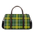 Green And Yellow Stewart Tartan Print Duffel Bag