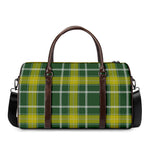Green And Yellow Stewart Tartan Print Duffle Bag