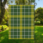Green And Yellow Stewart Tartan Print Garden Flag