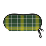 Green And Yellow Stewart Tartan Print Glasses Case