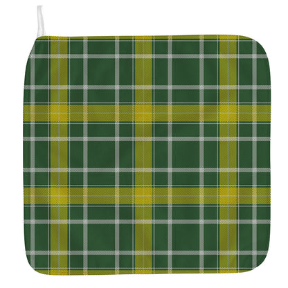 Green And Yellow Stewart Tartan Print Hand Towel
