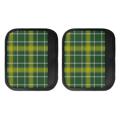 Green And Yellow Stewart Tartan Print Handle Covers