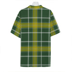 Green And Yellow Stewart Tartan Print Hawaiian Shirt