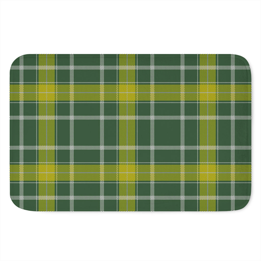 Green And Yellow Stewart Tartan Print Indoor Door Mat