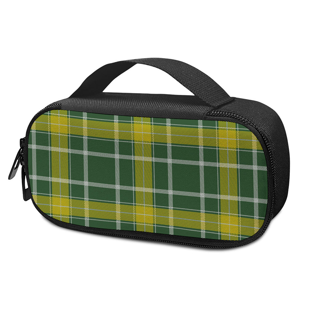 Green And Yellow Stewart Tartan Print Insulin Cooler Travel Case