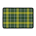 Green And Yellow Stewart Tartan Print Kitchen Mat