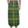 Green And Yellow Stewart Tartan Print Lantern Pants