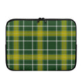 Green And Yellow Stewart Tartan Print Laptop Sleeve