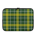 Green And Yellow Stewart Tartan Print Laptop Sleeve