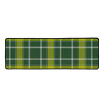 Green And Yellow Stewart Tartan Print Long Kitchen Mat