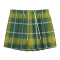 Green And Yellow Stewart Tartan Print Mesh Shorts