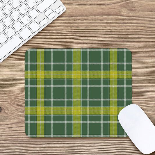 Green And Yellow Stewart Tartan Print Mouse Pad