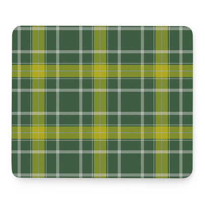 Green And Yellow Stewart Tartan Print Mouse Pad