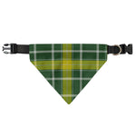 Green And Yellow Stewart Tartan Print Over The Collar Dog Bandana