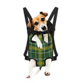 Green And Yellow Stewart Tartan Print Pet Carrier Backpack