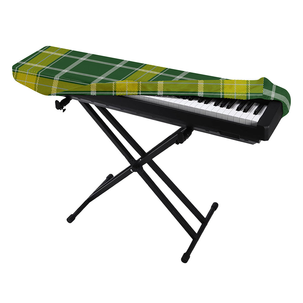 Green And Yellow Stewart Tartan Print Piano Keyboard Cover