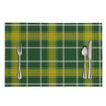 Green And Yellow Stewart Tartan Print Placemat
