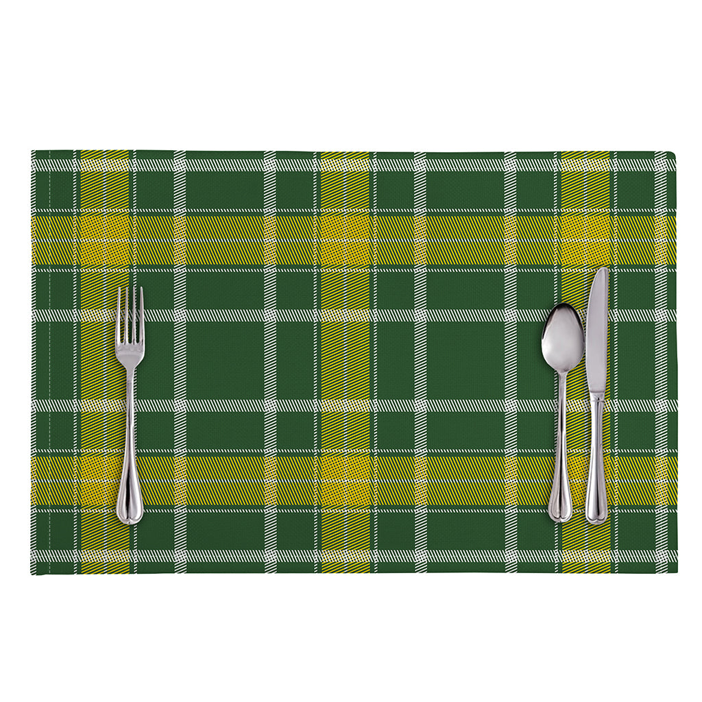 Green And Yellow Stewart Tartan Print Placemat