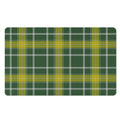 Green And Yellow Stewart Tartan Print Polyester Doormat
