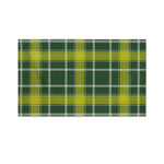 Green And Yellow Stewart Tartan Print Polyester Flag